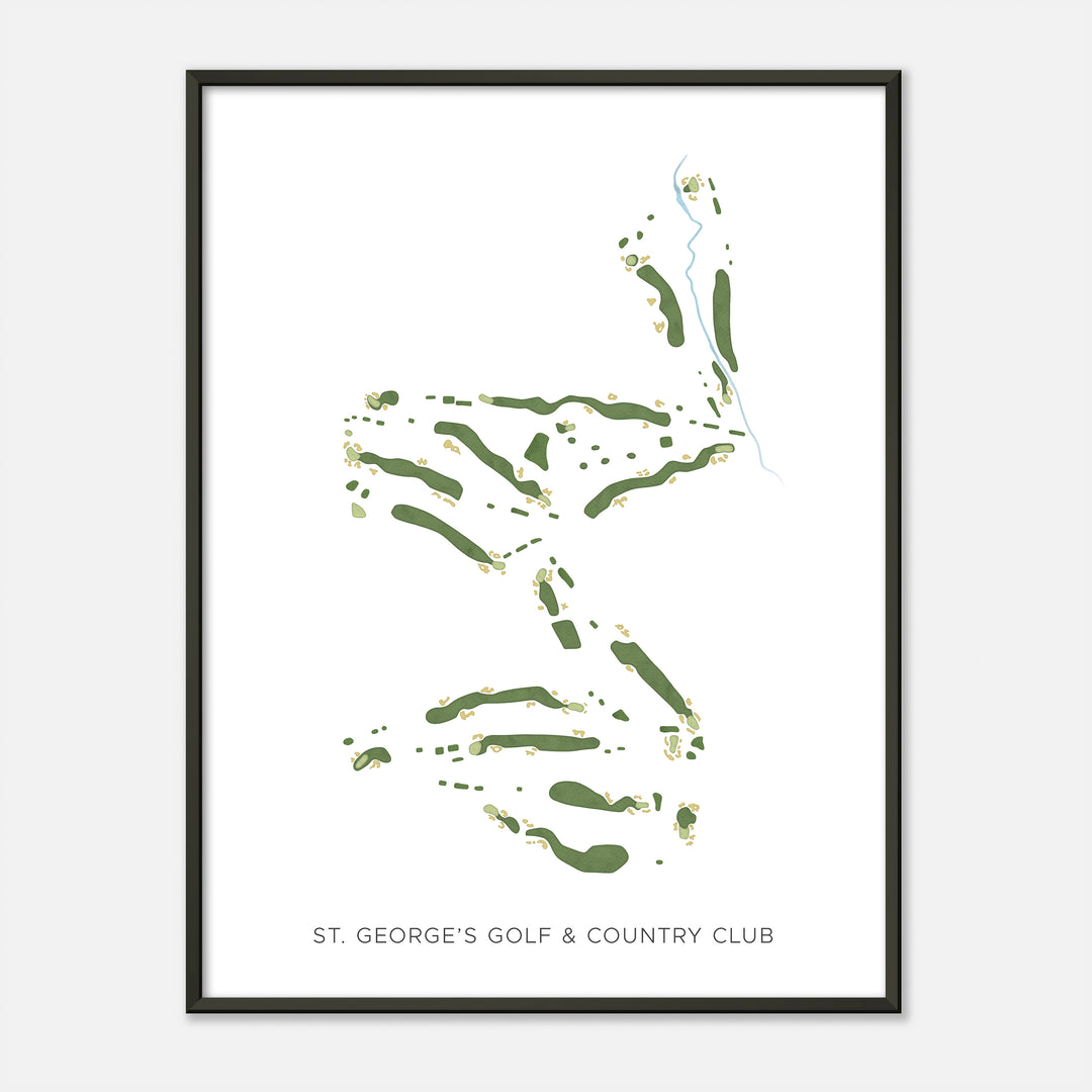 Print of St. George'S Golf & Country Club Modern Map