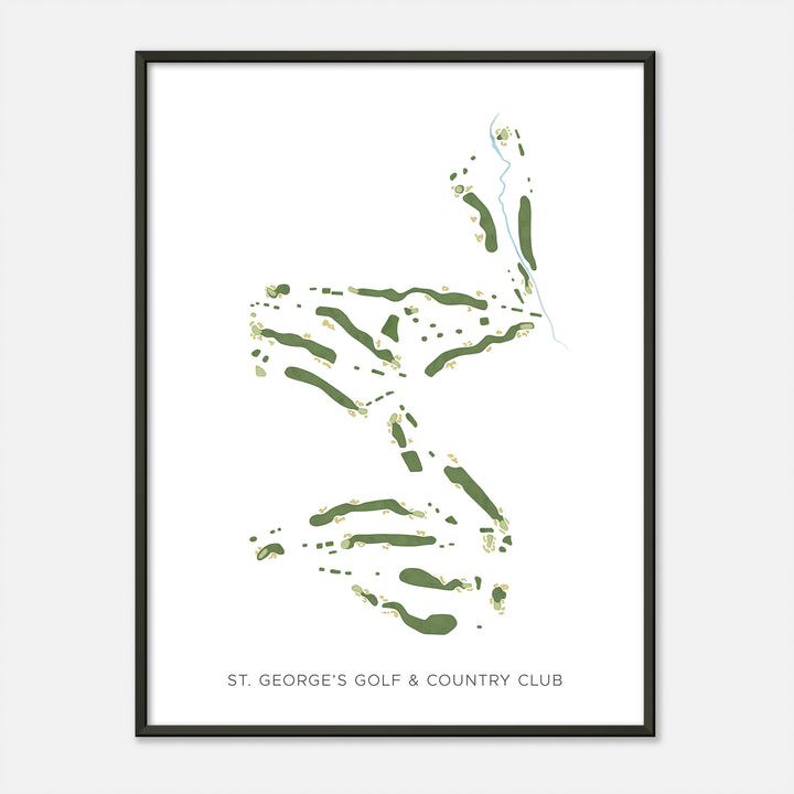 Print of St. George'S Golf & Country Club Modern Map