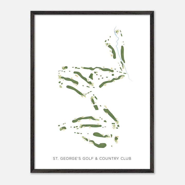Print of St. George'S Golf & Country Club Modern Map