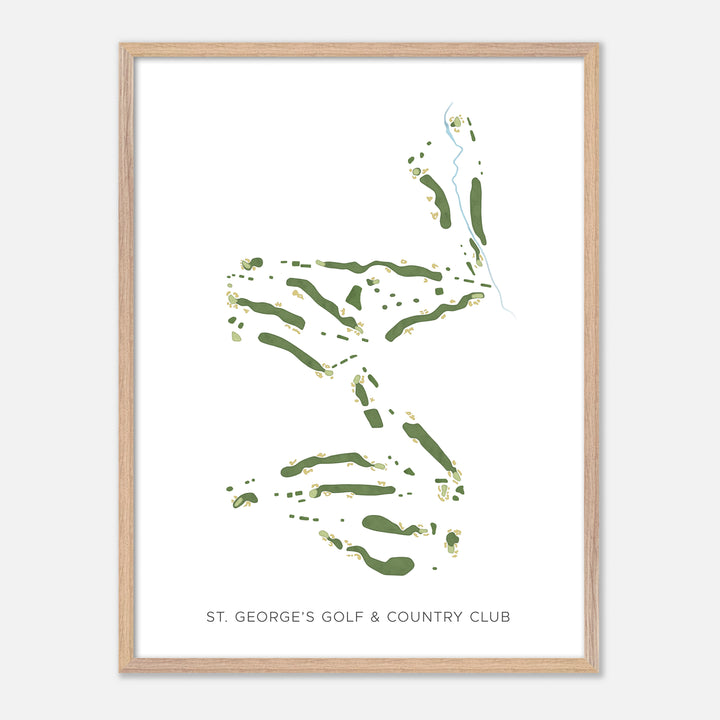 Print of St. George'S Golf & Country Club Modern Map