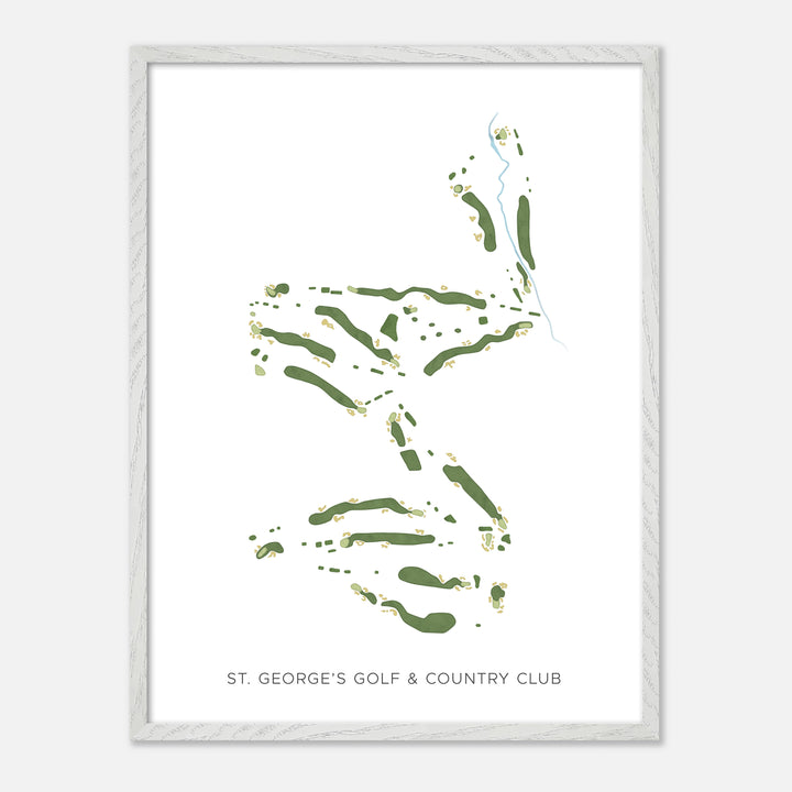 Print of St. George'S Golf & Country Club Modern Map