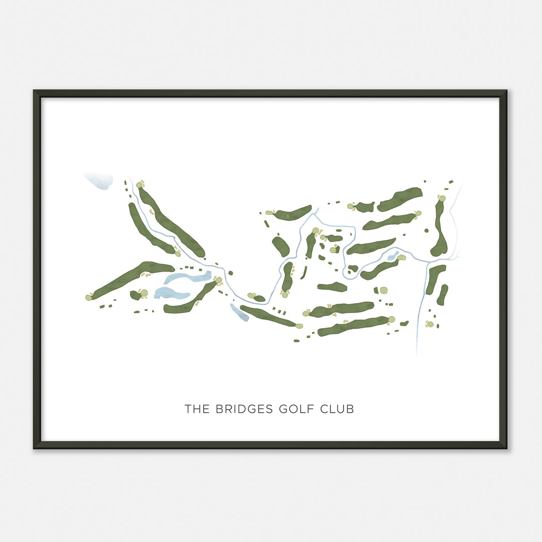 Print of The Bridges Golf Club Modern Map