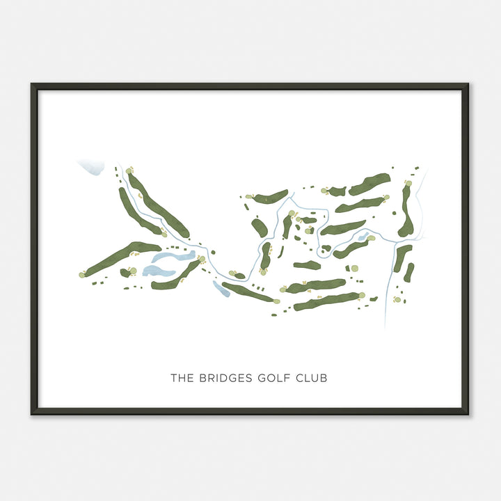 Print of The Bridges Golf Club Modern Map