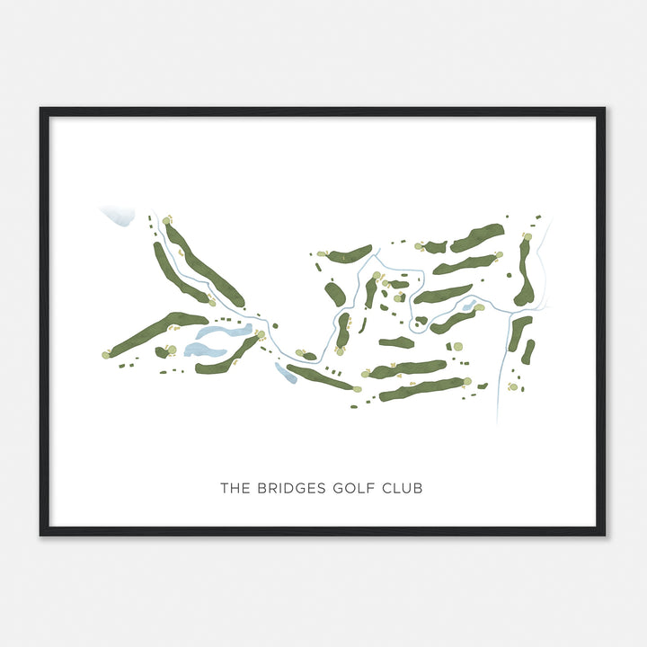 Print of The Bridges Golf Club Modern Map