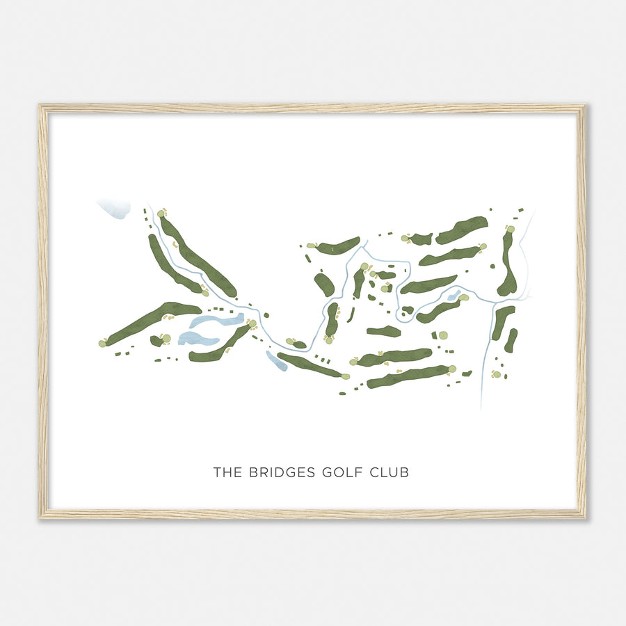 Print of The Bridges Golf Club Modern Map