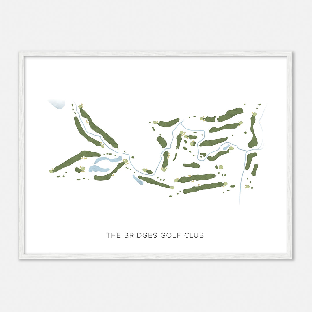 Print of The Bridges Golf Club Modern Map