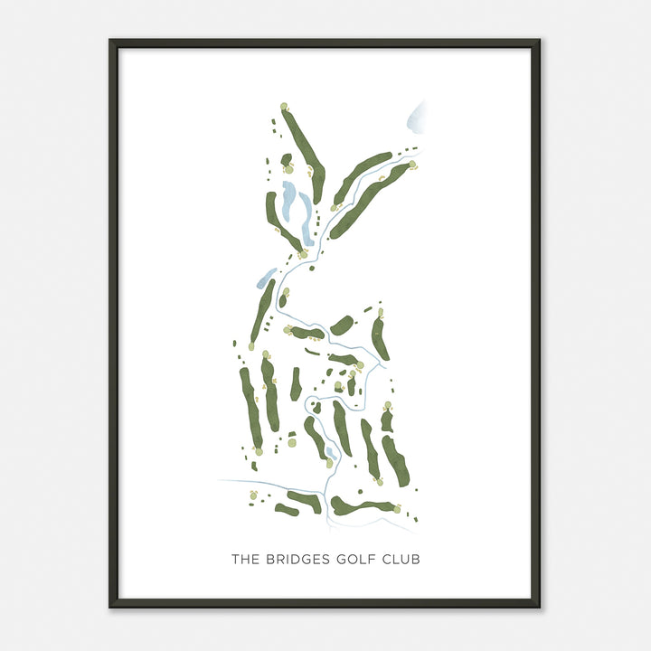 Print of The Bridges Golf Club Modern Map