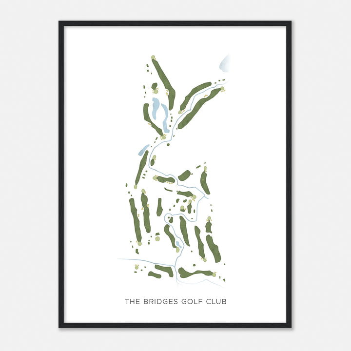 Print of The Bridges Golf Club Modern Map