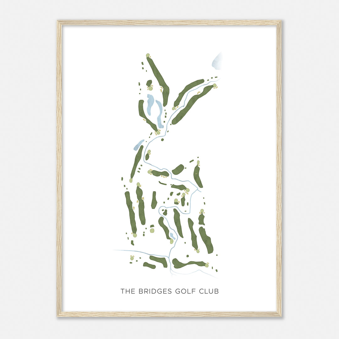 Print of The Bridges Golf Club Modern Map