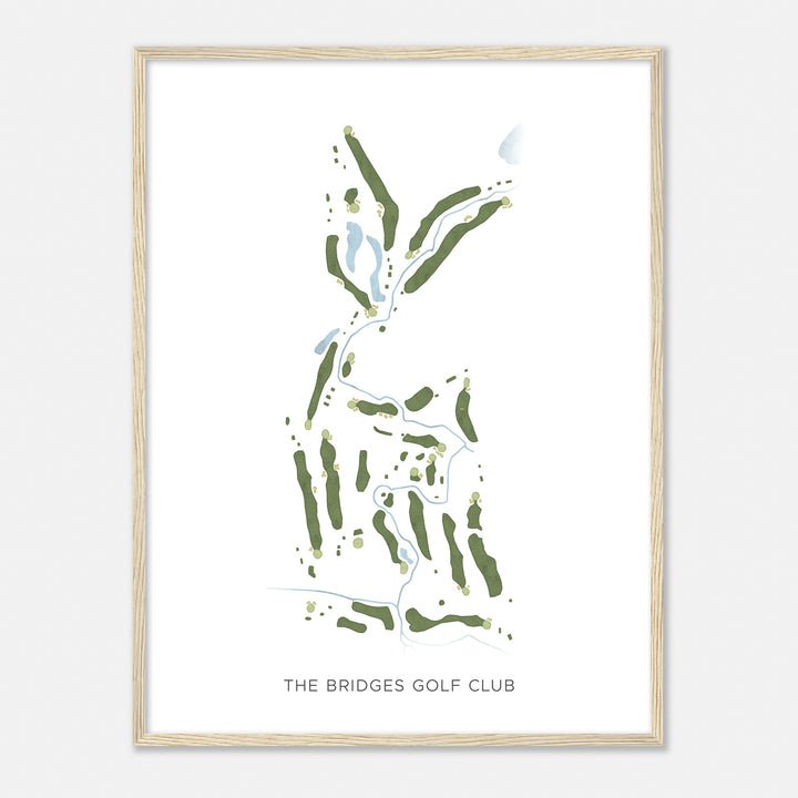 Print of The Bridges Golf Club Modern Map