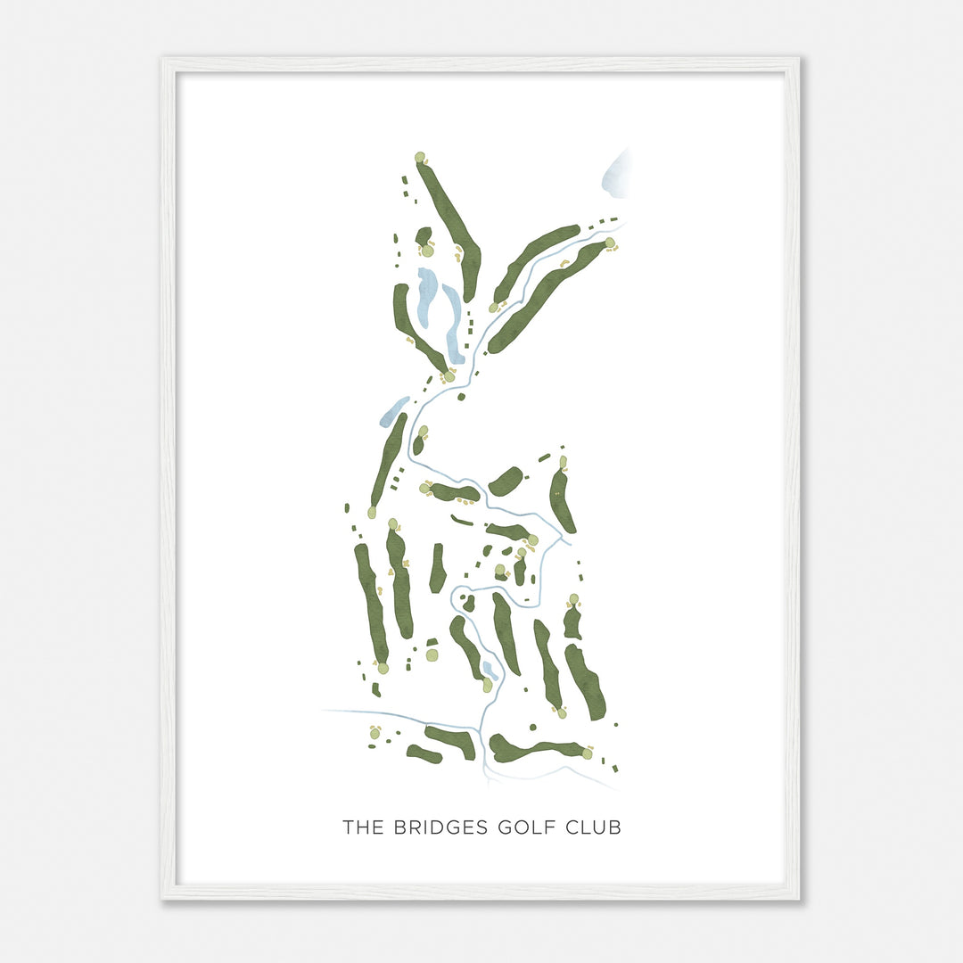 Print of The Bridges Golf Club Modern Map