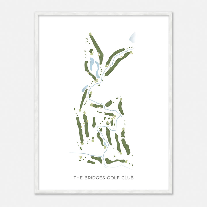 Print of The Bridges Golf Club Modern Map