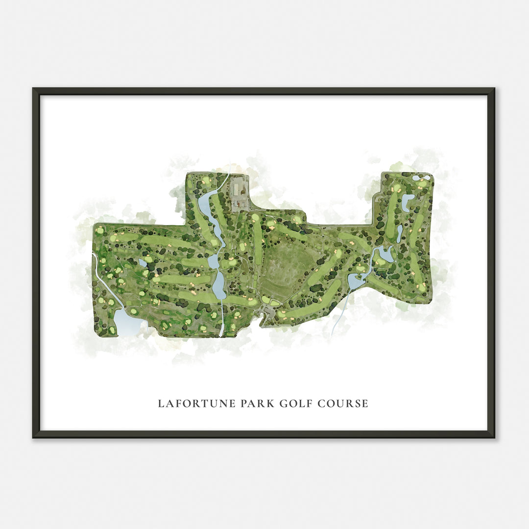 Print of Lafortune Park Golf Course Classic Map