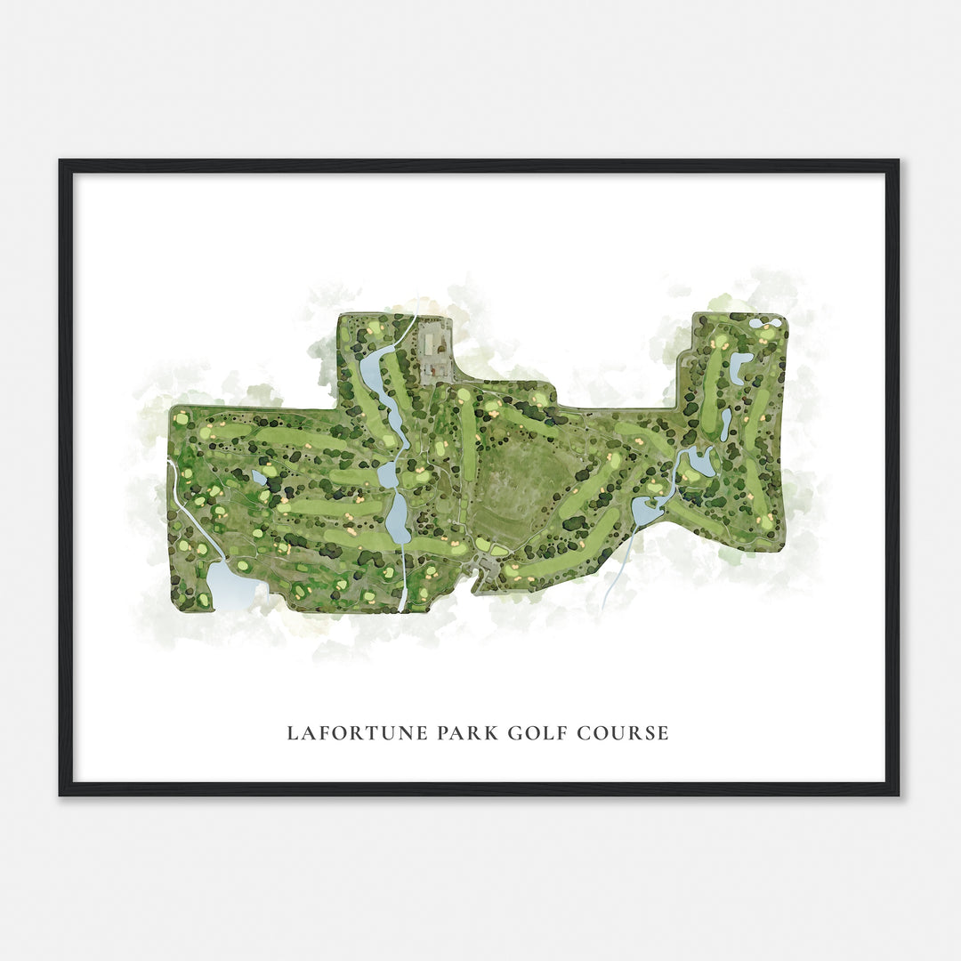 Print of Lafortune Park Golf Course Classic Map