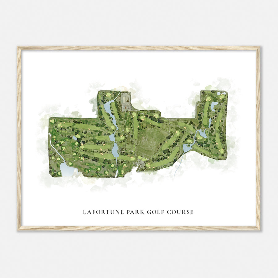 Print of Lafortune Park Golf Course Classic Map