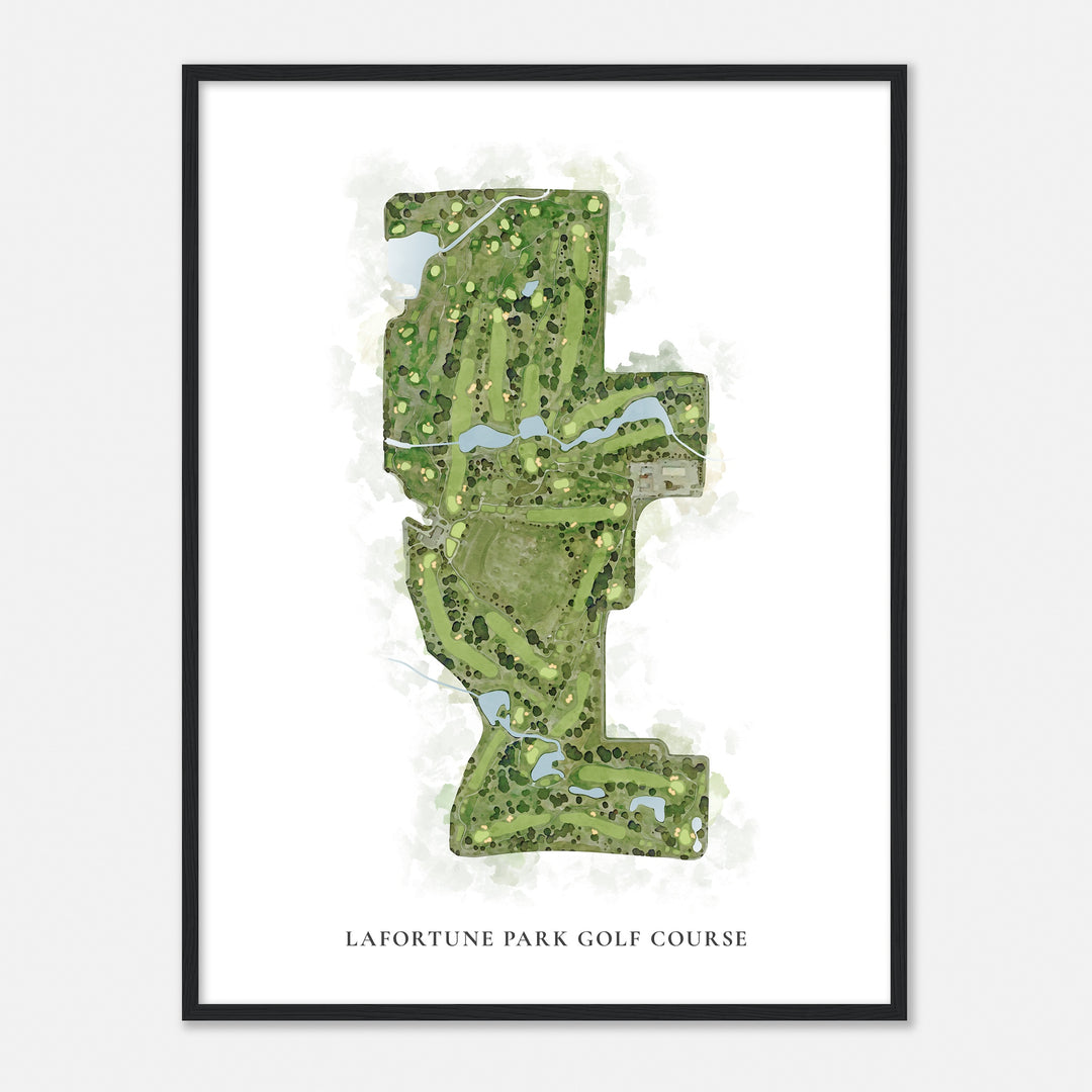 Print of Lafortune Park Golf Course Classic Map