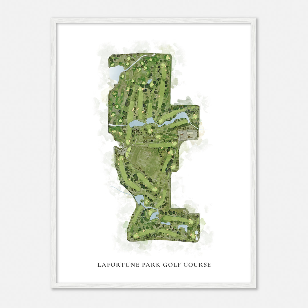 Print of Lafortune Park Golf Course Classic Map