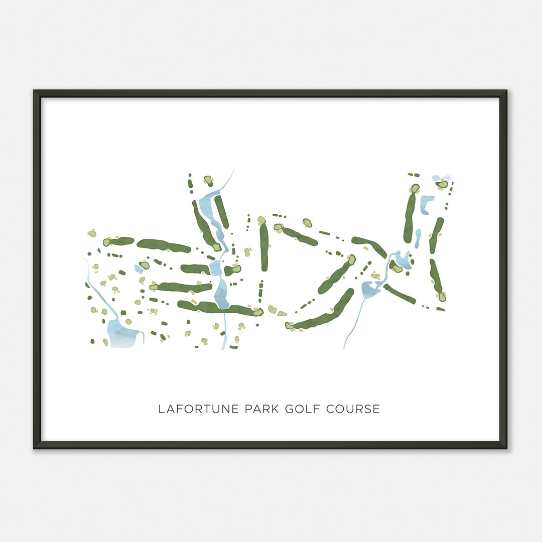 Print of Lafortune Park Golf Course Modern Map