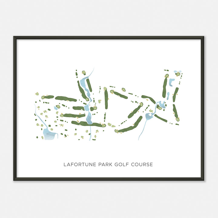 Print of Lafortune Park Golf Course Modern Map