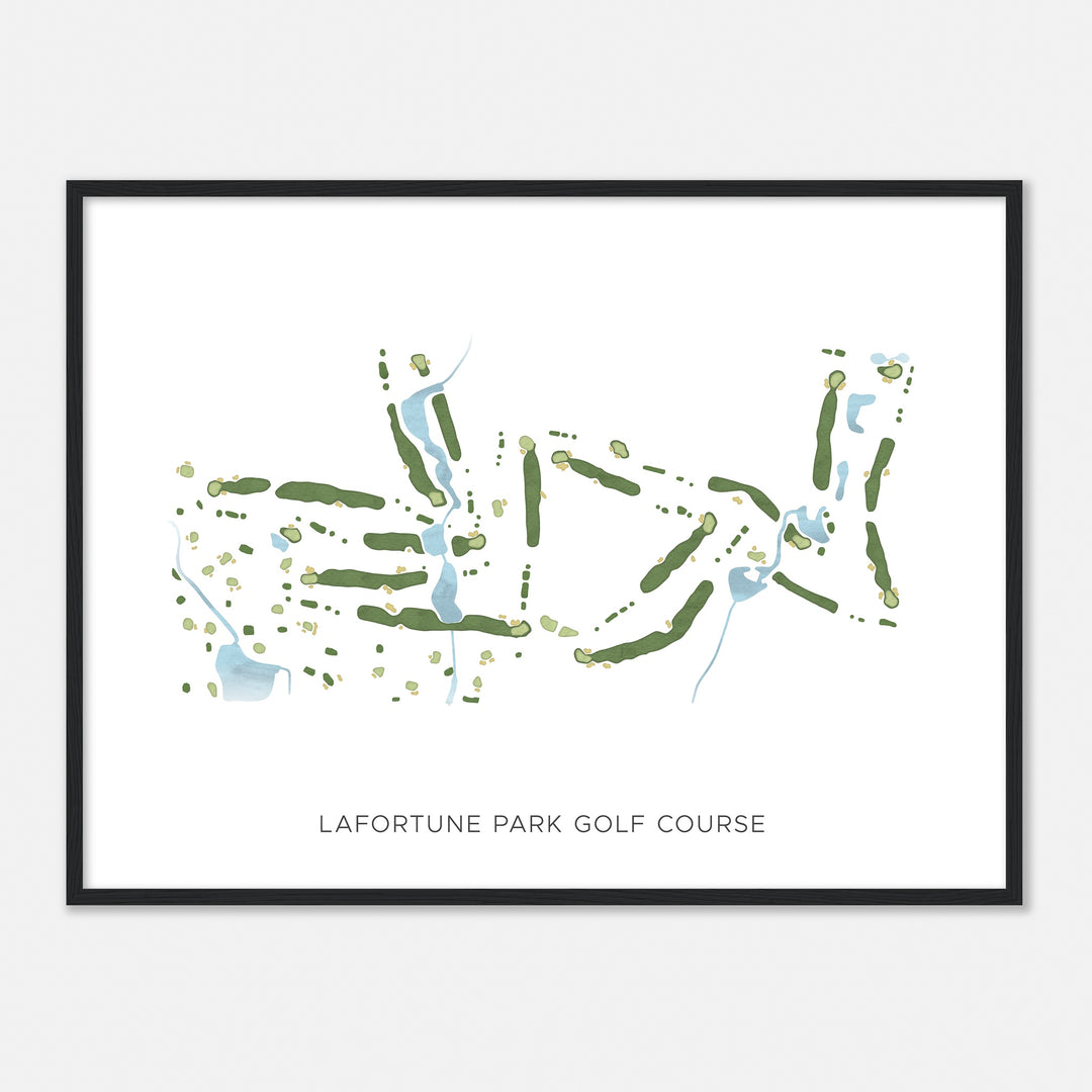 Print of Lafortune Park Golf Course Modern Map