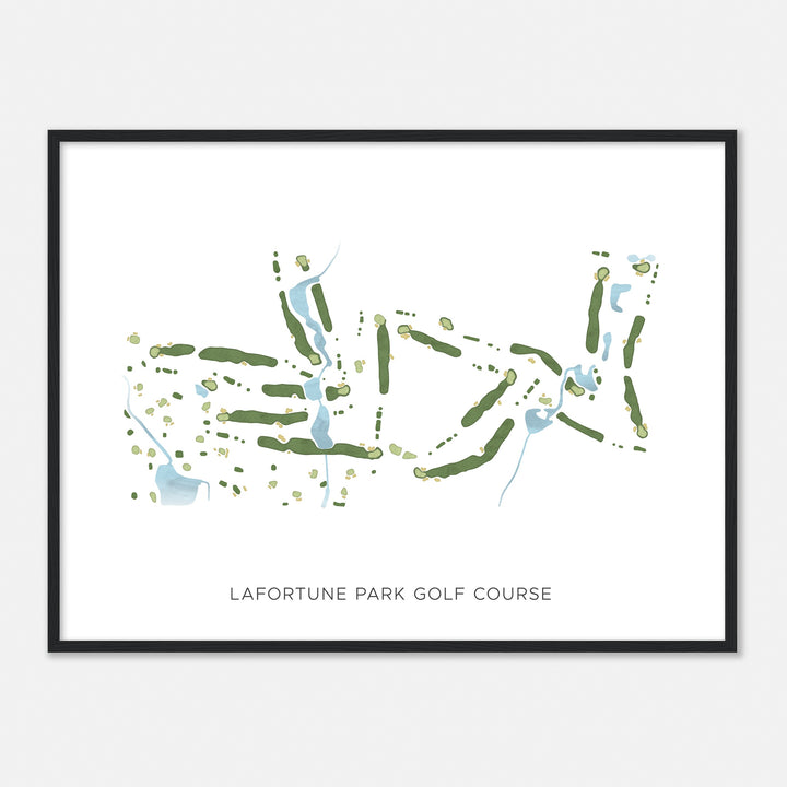 Print of Lafortune Park Golf Course Modern Map