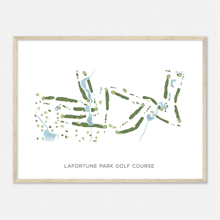 Print of Lafortune Park Golf Course Modern Map