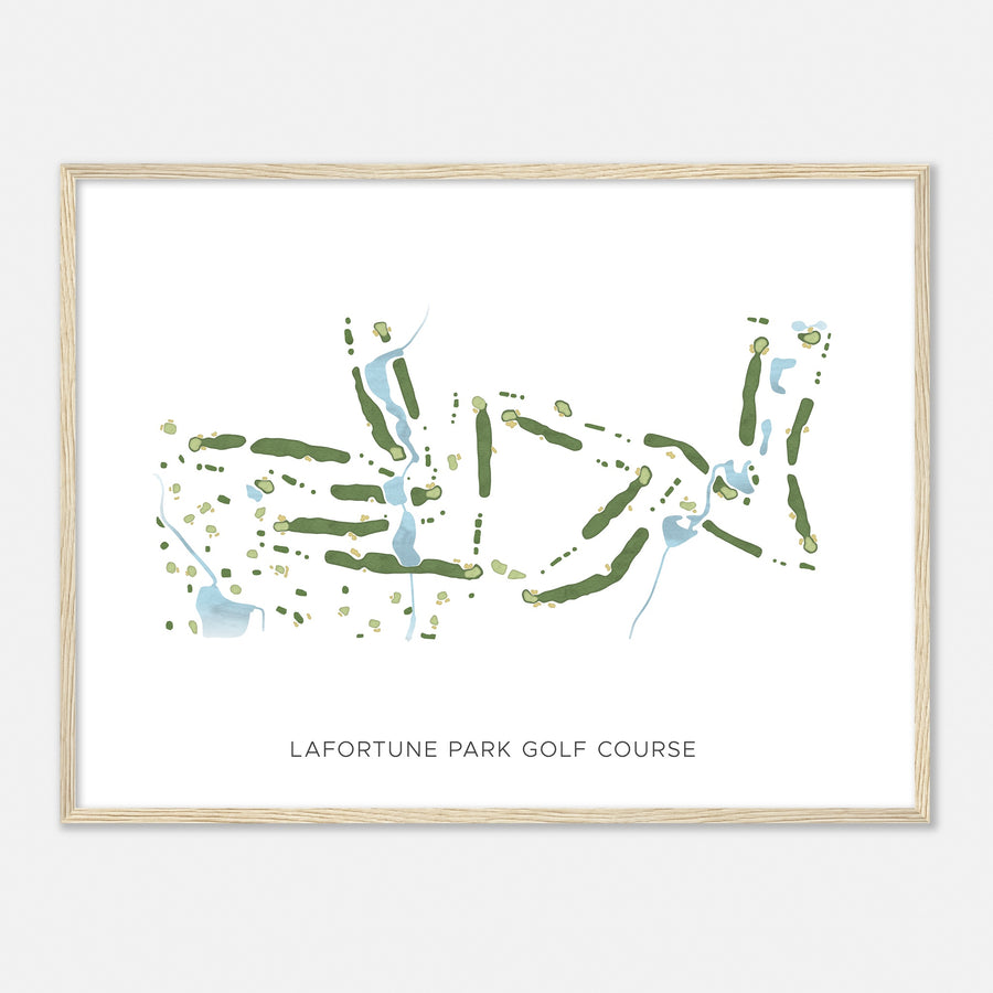 Print of Lafortune Park Golf Course Modern Map