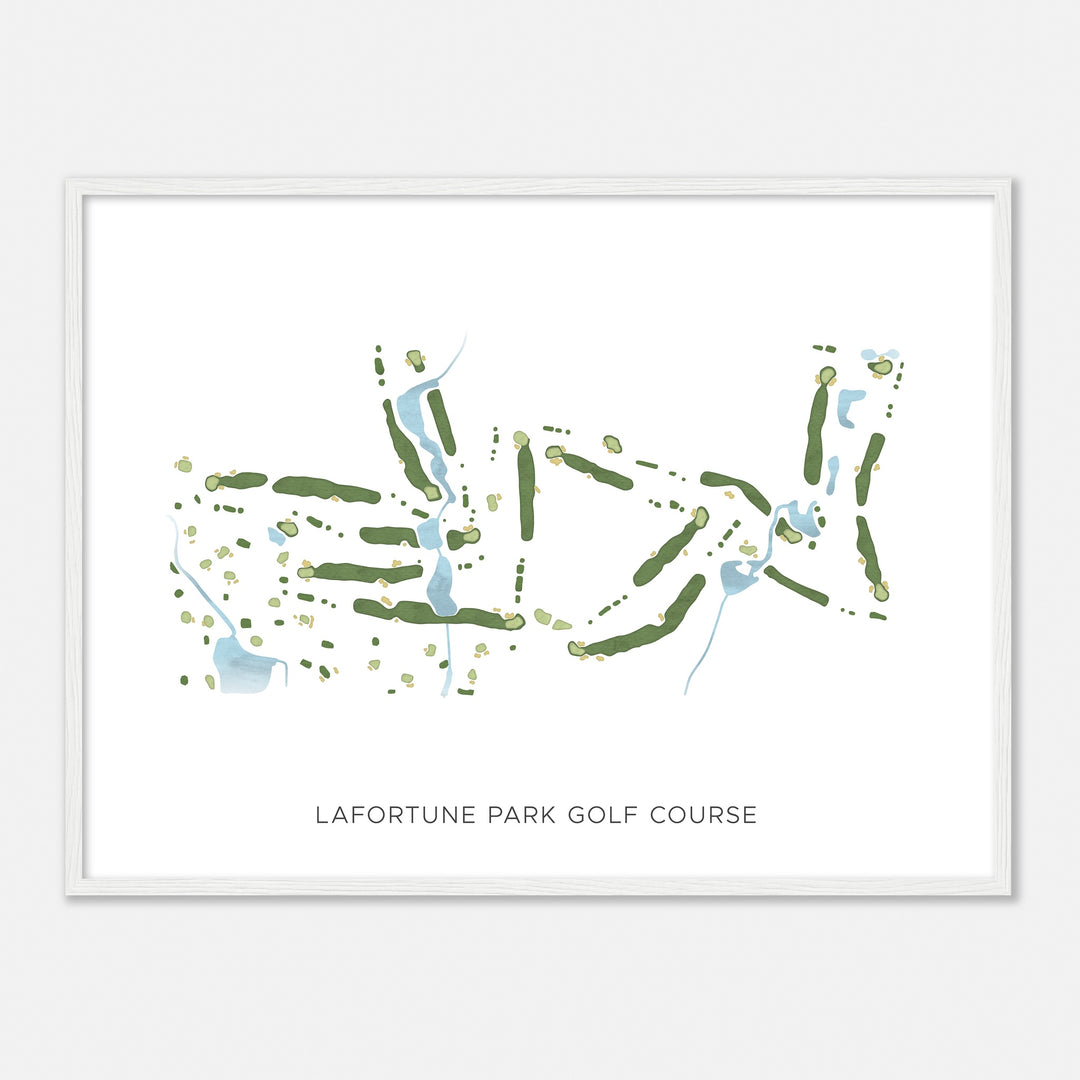 Print of Lafortune Park Golf Course Modern Map