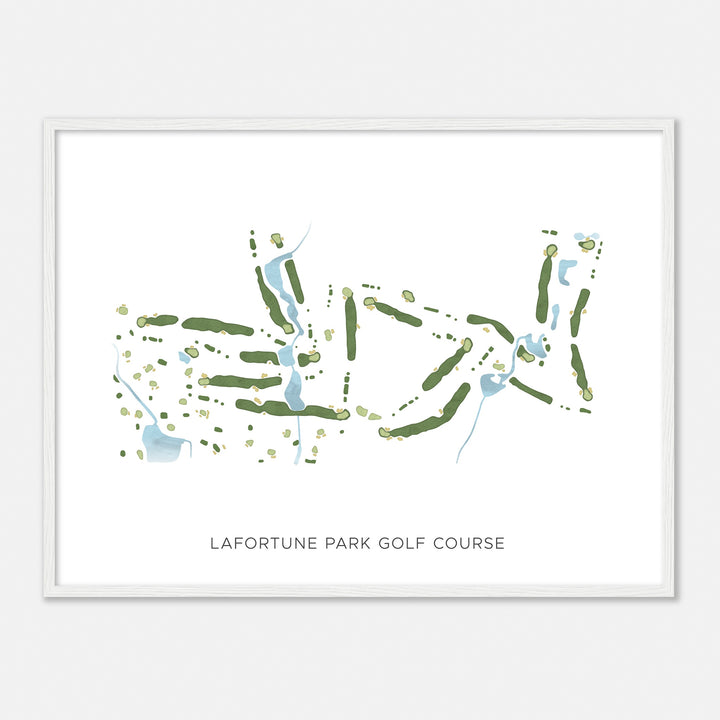 Print of Lafortune Park Golf Course Modern Map