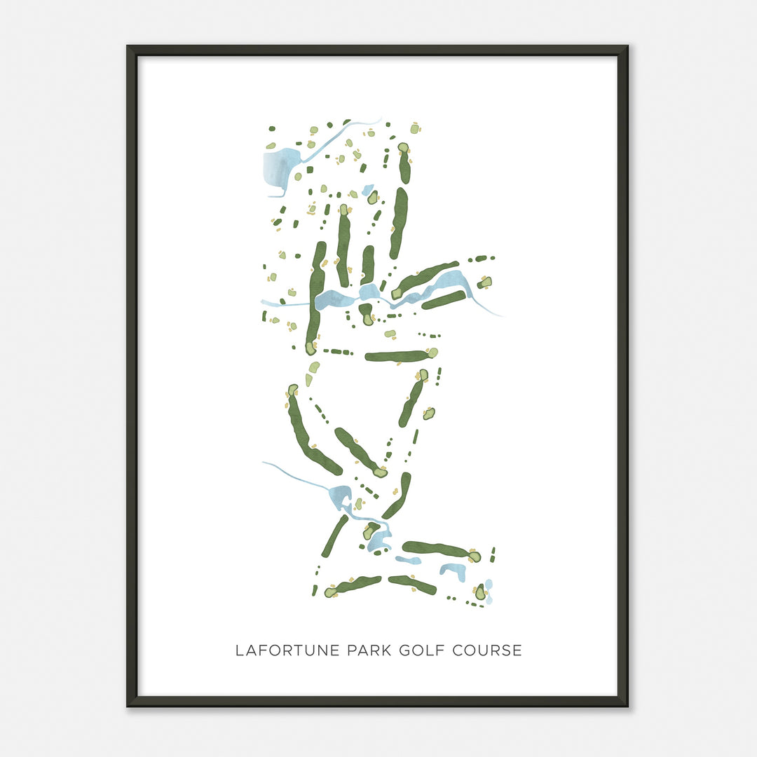 Print of Lafortune Park Golf Course Modern Map