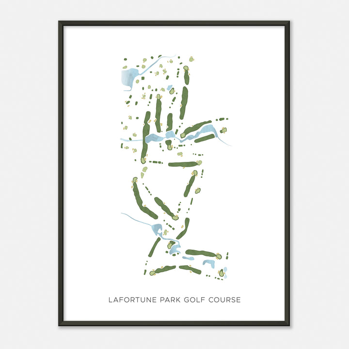 Print of Lafortune Park Golf Course Modern Map