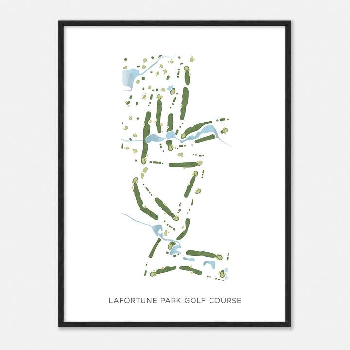 Print of Lafortune Park Golf Course Modern Map