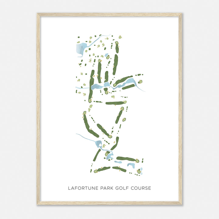 Print of Lafortune Park Golf Course Modern Map