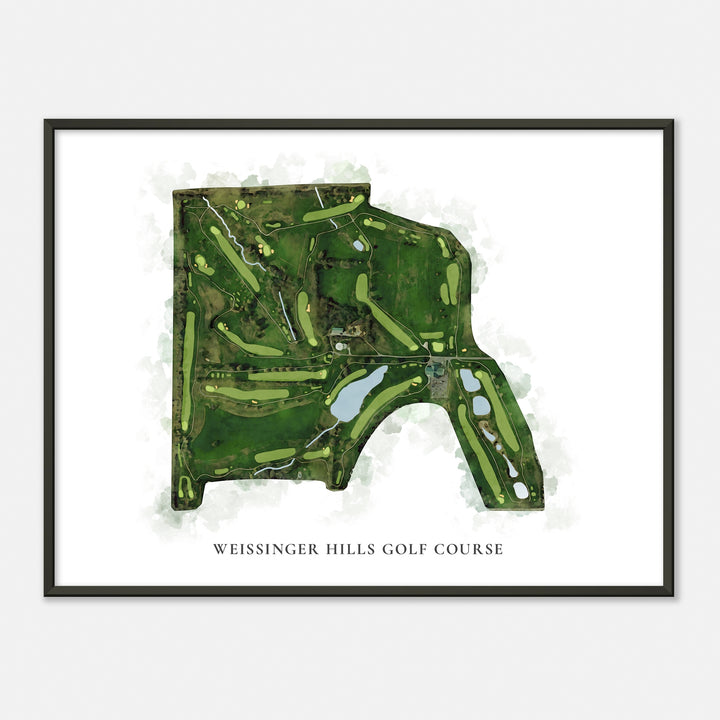 Print of Weissinger Hills Golf Course Classic Map