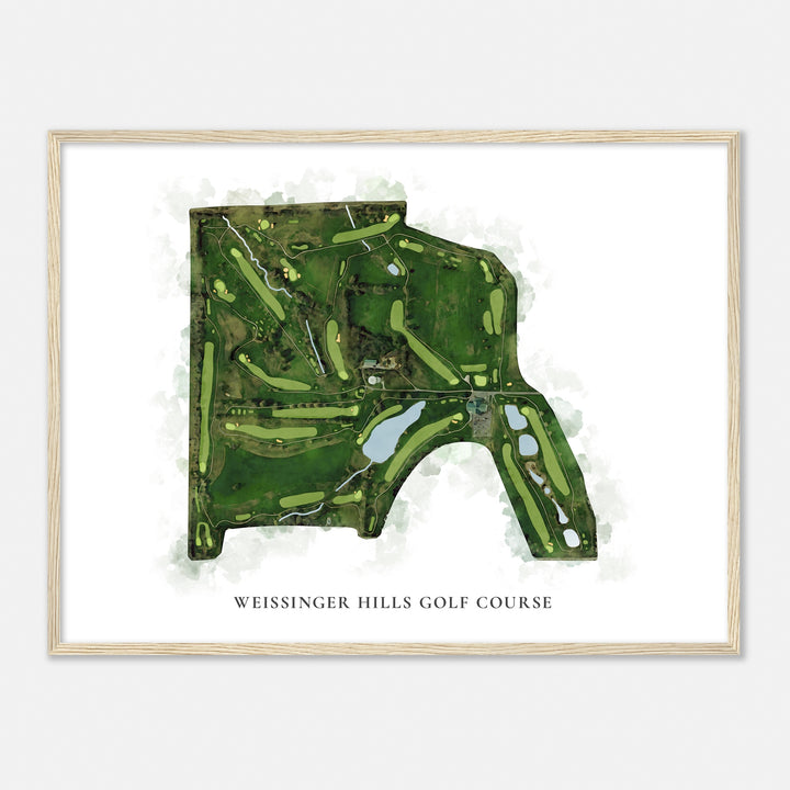 Print of Weissinger Hills Golf Course Classic Map