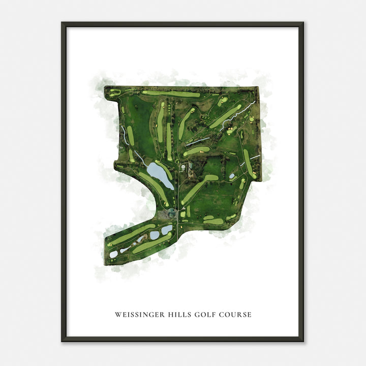 Print of Weissinger Hills Golf Course Classic Map