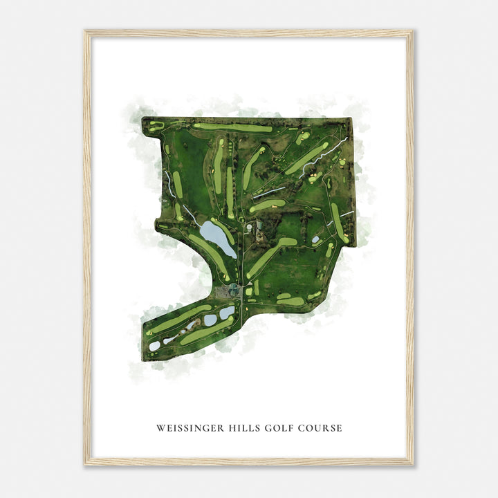 Print of Weissinger Hills Golf Course Classic Map