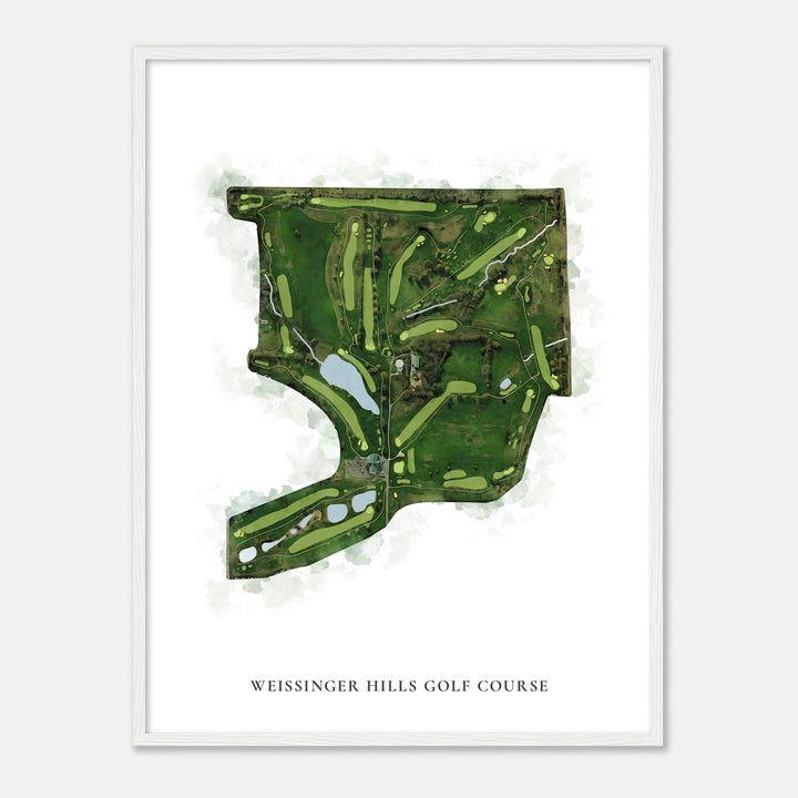 Print of Weissinger Hills Golf Course Classic Map