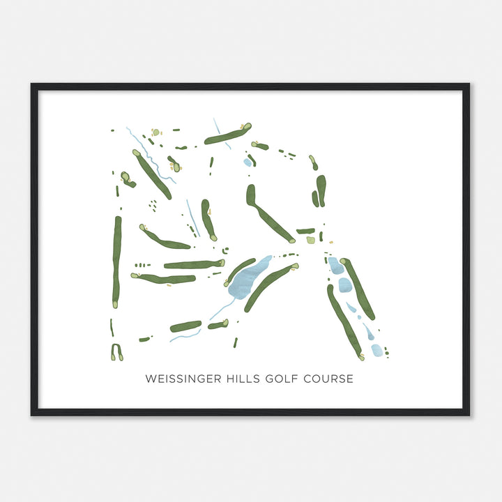 Print of Weissinger Hills Golf Course Modern Map