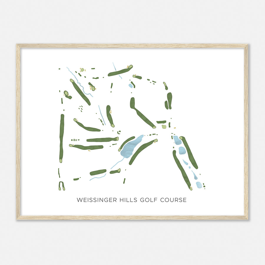 Print of Weissinger Hills Golf Course Modern Map