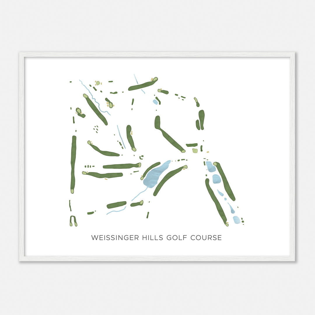 Print of Weissinger Hills Golf Course Modern Map