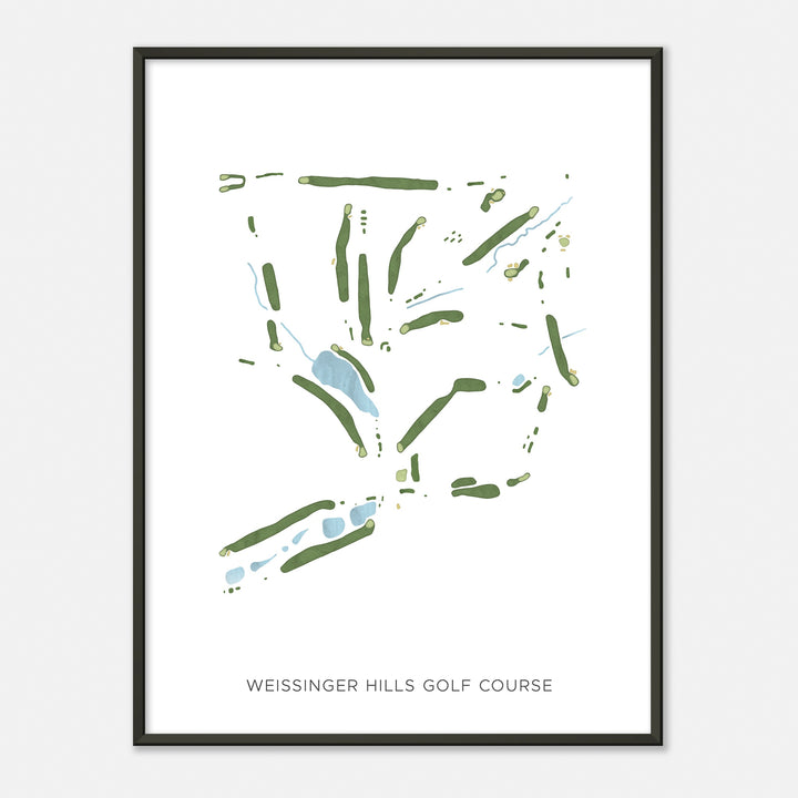 Print of Weissinger Hills Golf Course Modern Map