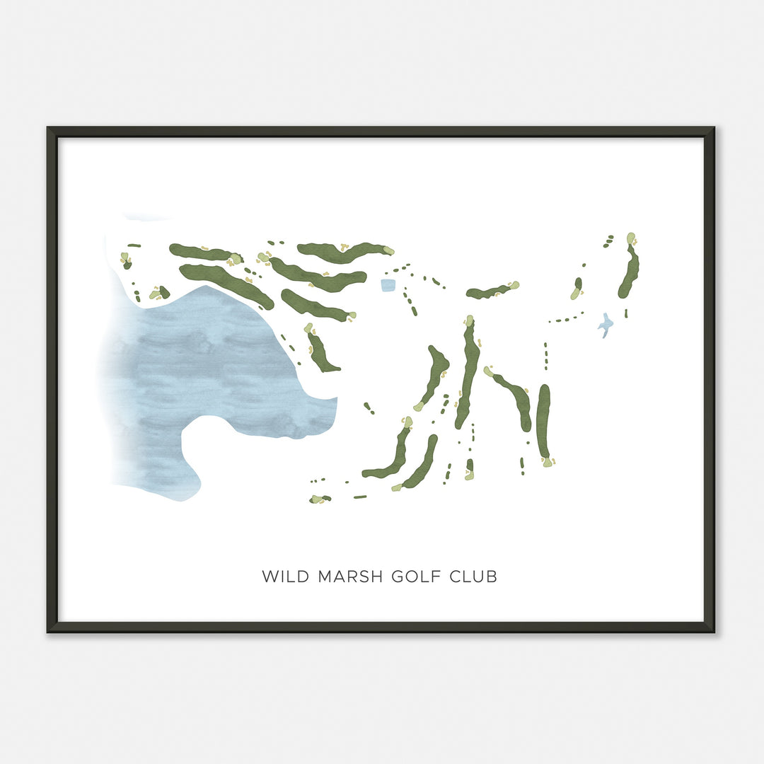 Print of Wild Marsh Golf Club Modern Map