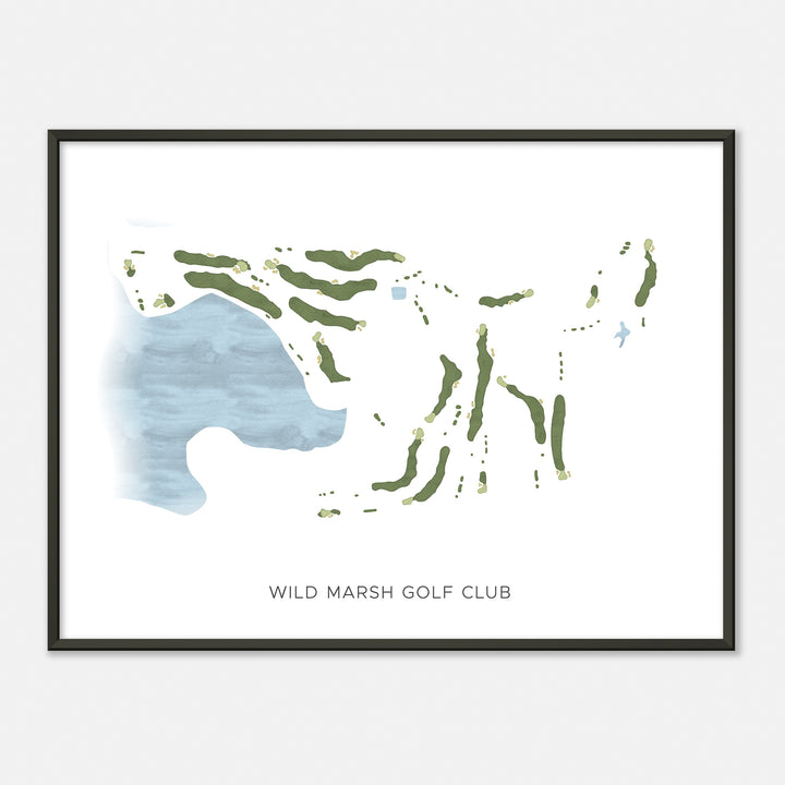 Print of Wild Marsh Golf Club Modern Map