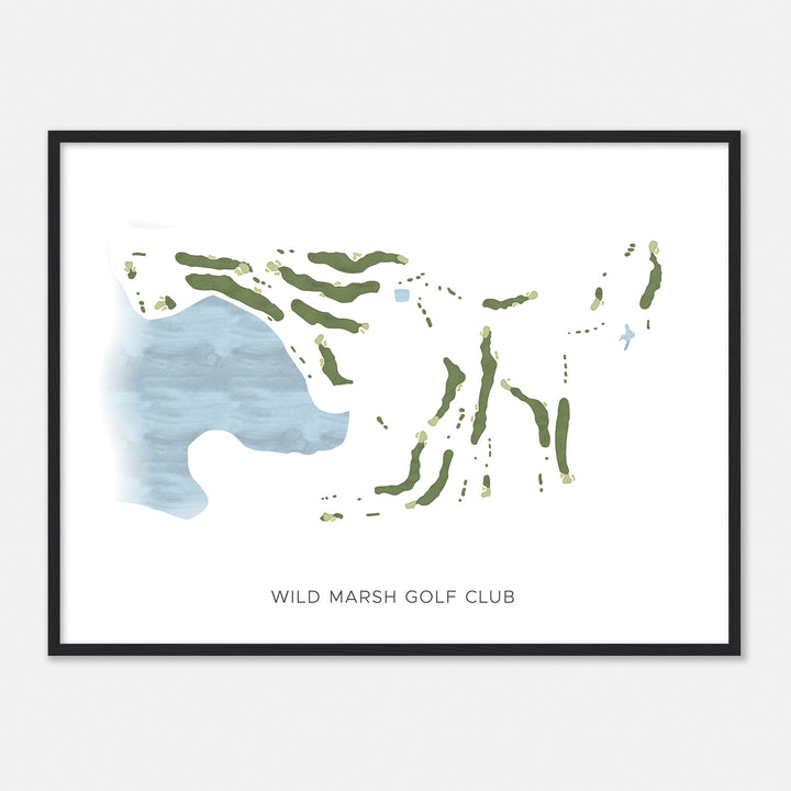 Print of Wild Marsh Golf Club Modern Map