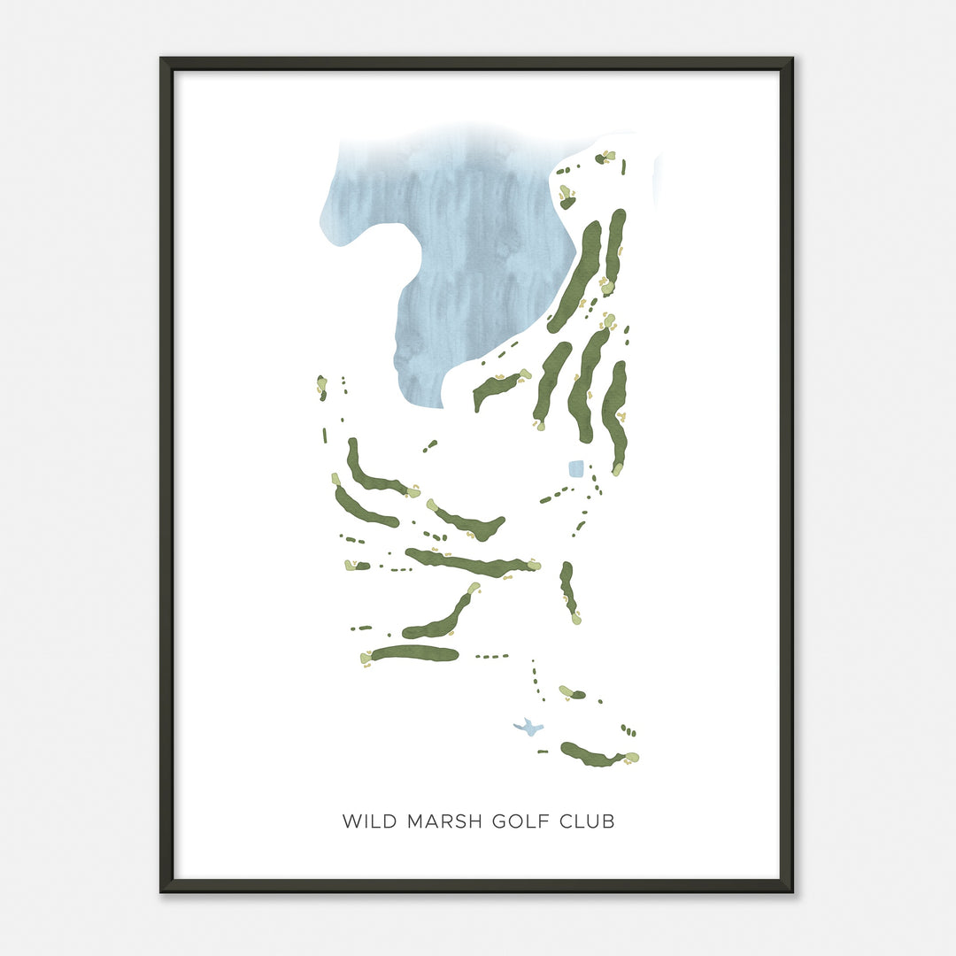 Print of Wild Marsh Golf Club Modern Map