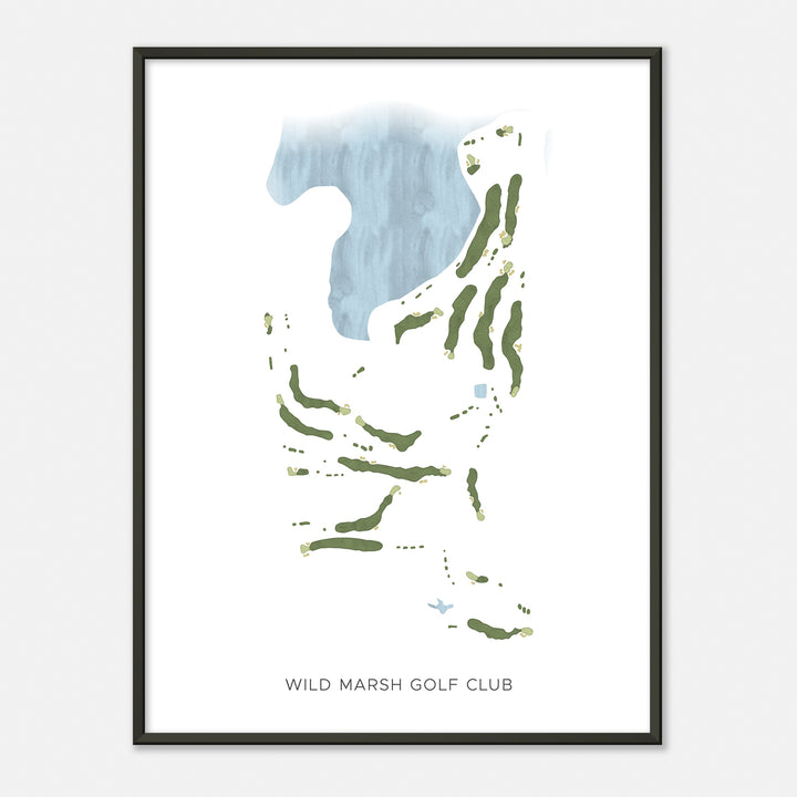 Print of Wild Marsh Golf Club Modern Map