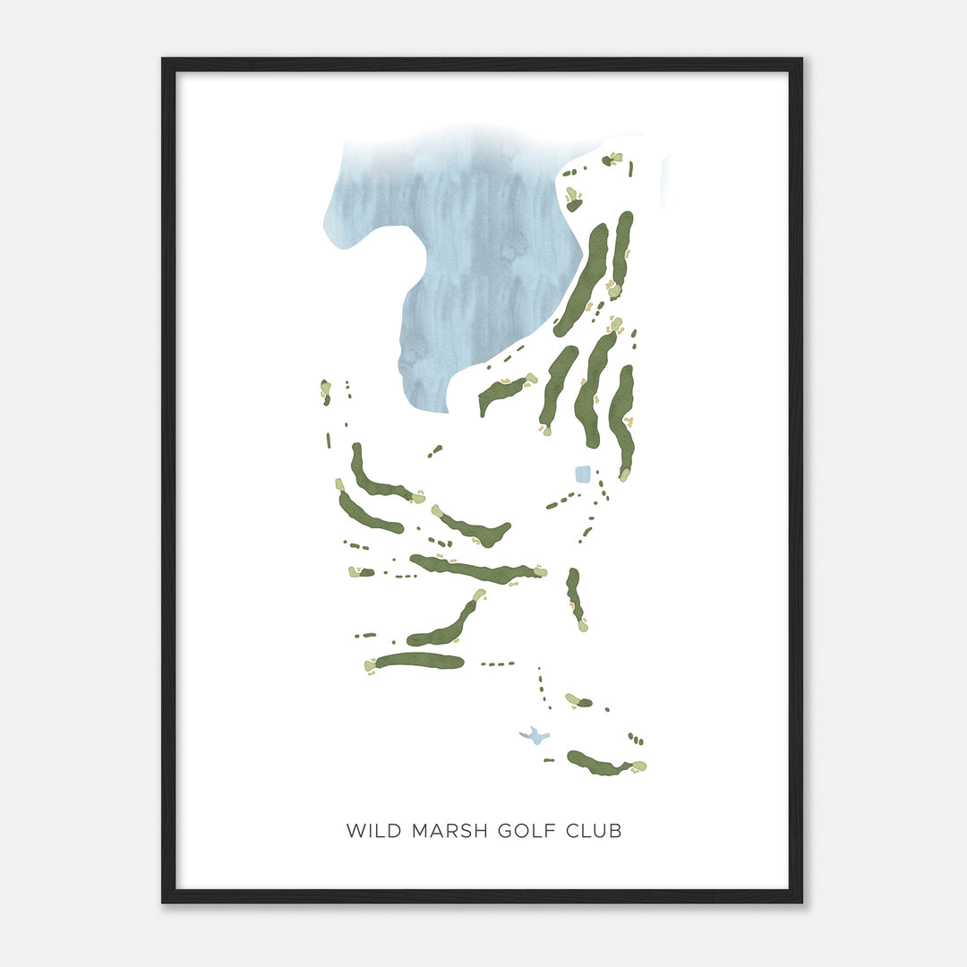 Print of Wild Marsh Golf Club Modern Map