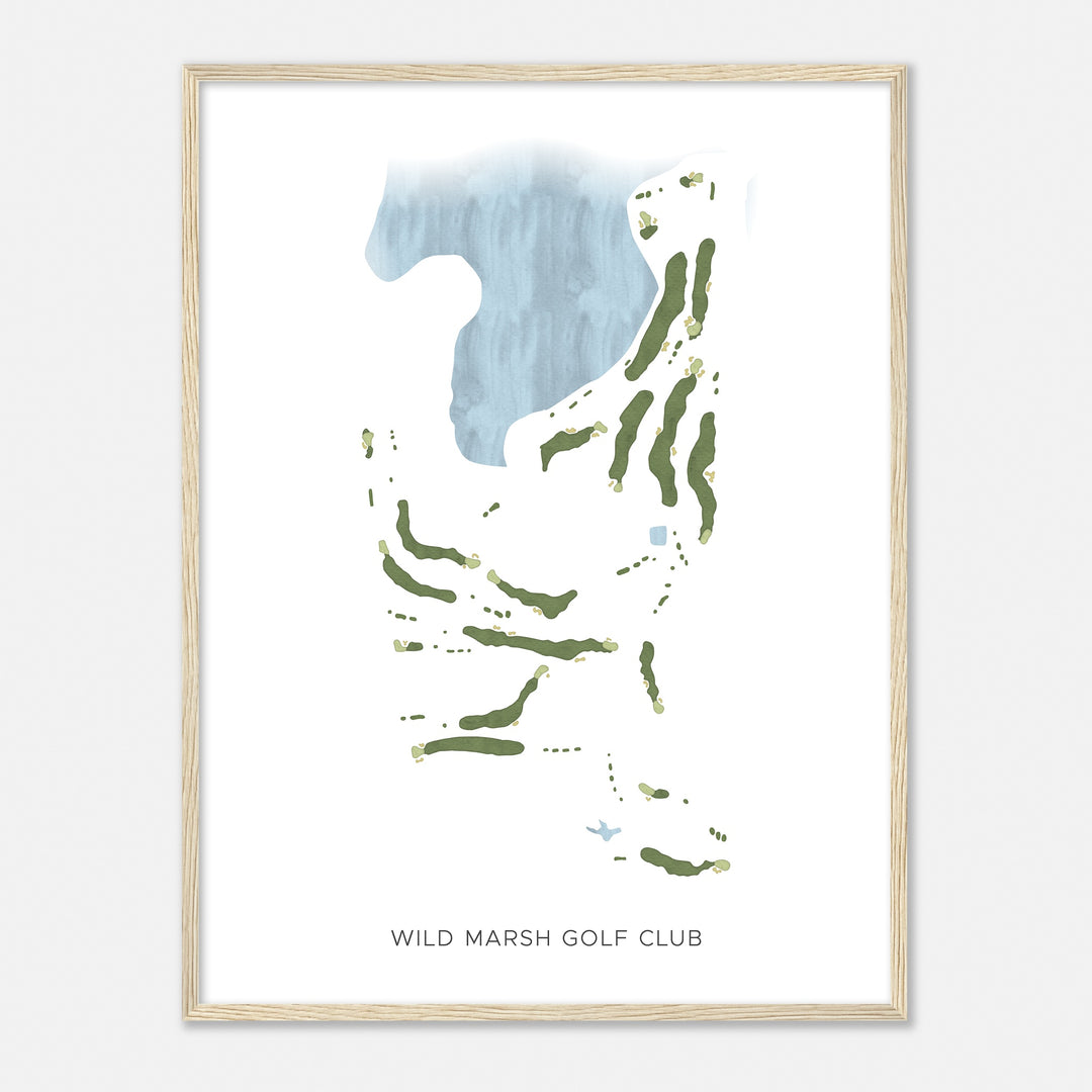 Print of Wild Marsh Golf Club Modern Map