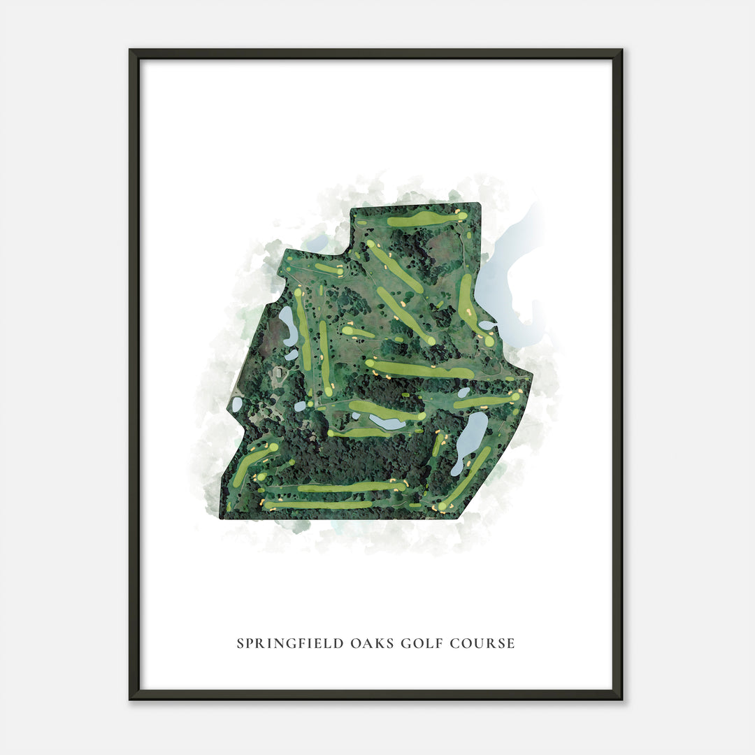 Print of Springfield Oaks Golf Course Classic Map